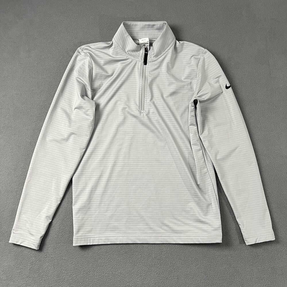 Nike Sweater Mens Small Gray Victory 1/2-Zip Golf Pullover Outdoors Sweatshirt